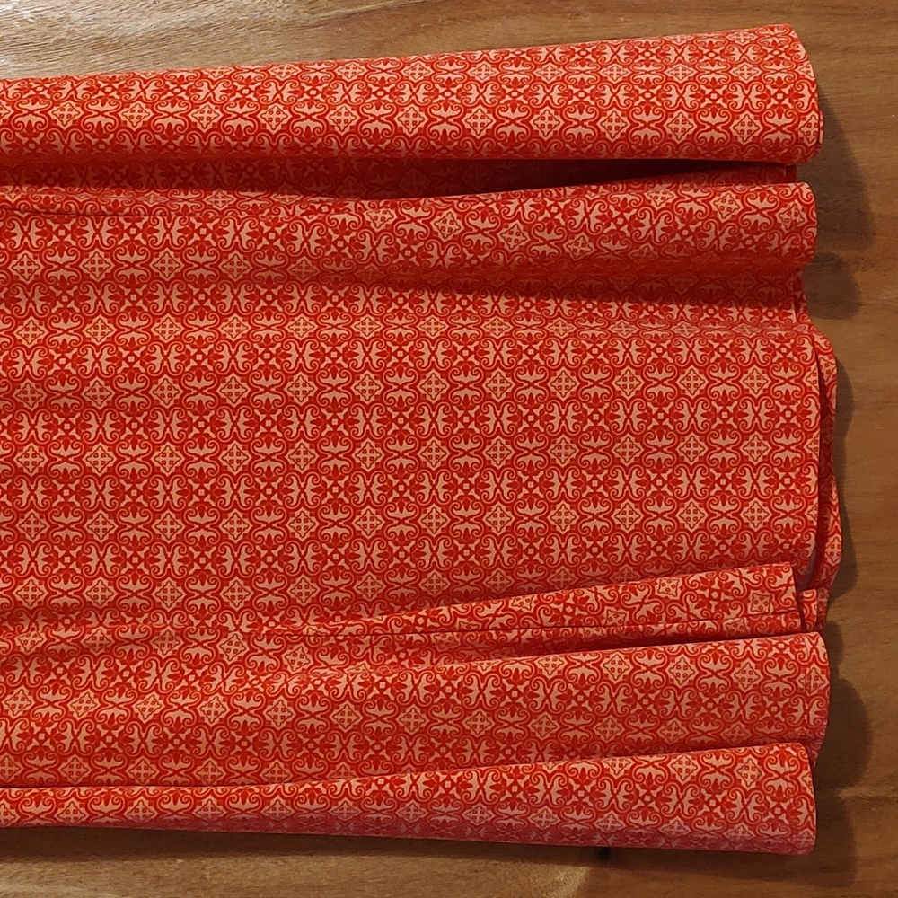 Cato Woman Swingy Pull-On Midi Skirt Coral & Orange Stretch Flare Size 18/20W - Picture 3 of 10